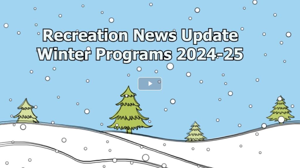 Winter Program Sign Recreation News Update - Winter Programs 2024-2025 - Salem Town Hall Times